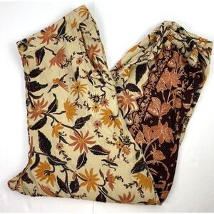 Anthropologie Pants Womens Size 10 Brown Smocked Balloon Leg Boho Lightweight